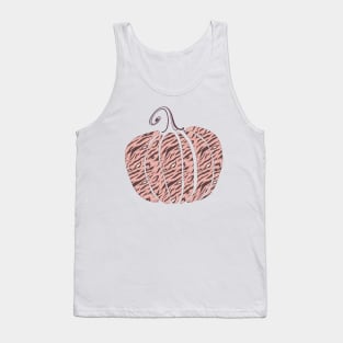 Tiger Print Pumpkin Design Tank Top